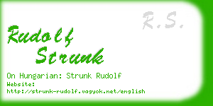 rudolf strunk business card